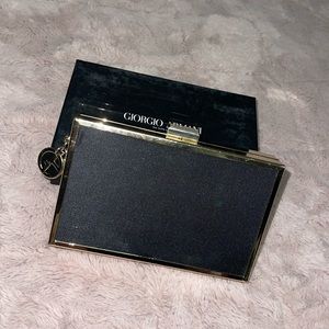 🔴SOLD❌💯Giorgio Armani black and gold clutch